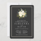 Elegant Floral Organic Wedding Rehearsal Dinner Kaart (Voorkant)