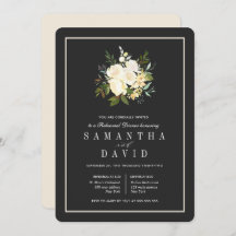 Elegant Floral Organic Wedding Rehearsal Dinner