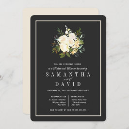 Elegant Floral Organic Wedding Rehearsal Dinner Kaart