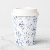 Elegant Floral Ornament  Baby shower Papieren Bekers (Achterkant)