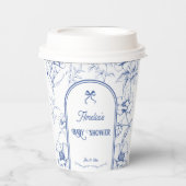 Elegant Floral Ornament  Baby shower Papieren Bekers (Voorkant)