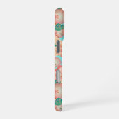 Elegant Floral Ornament Spring Peach Garden Boho iPhone Hoesje (Rechterkant)