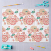 Elegant Floral Ornament Spring Peach Garden Tissuepapier (Craft)