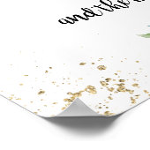 Elegant floral our verhaleningstitel voor bruiloft poster (Hoek)