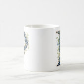Elegant Floral P Monogram Mug Koffiemok (Center)