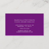 Elegant Floral Paars Fuchsia Pink Visitekaartje (Achterkant)