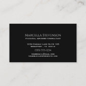 Elegant Floral Paars Fuchsia Rozen Glitter Visitekaartje (Achterkant)