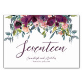 Elegant Floral | Paarse Garland Weddenschap Kaart (Achterkant)