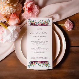 Elegant Floral | Paarse Garland Weddenschap Menu