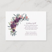 Elegant Floral | Paarse garland — Wishwell Informatiekaartje (Voorkant)