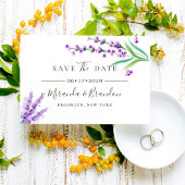 Elegant Floral Paarse Waterverf bruiloft redt de Save The Date