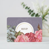 Elegant  Floral Painting RSVP-kaarten RSVP Kaartje (Staand voorkant)