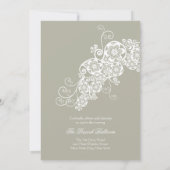  Elegant Floral Paisley Boho Wedding Invite Kaart (Achterkant)