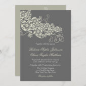  Elegant Floral Paisley Boho Wedding Invite Kaart (Voorkant / Achterkant)