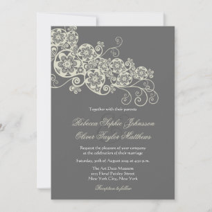 Elegant Floral Paisley Boho Wedding Invite Kaart