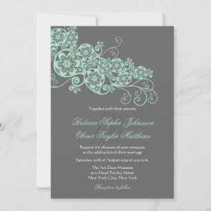  Elegant Floral Paisley Boho Wedding Invite Kaart