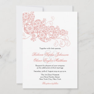 Elegant Floral Paisley Boho Wedding Invite Kaart