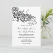 Elegant Floral Paisley Boho Wedding Invite Kaart (Staand voorkant)