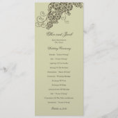  Elegant Floral Paisley Wedding Programme Programmakaart (Voorkant)