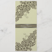  Elegant Floral Paisley Wedding Programme Programmakaart (Achterkant)