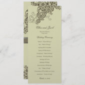  Elegant Floral Paisley Wedding Programme Programmakaart (Voorkant / Achterkant)