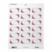 Elegant Floral  Pansies Paars marmer Label (Full Sheet)