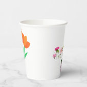 Elegant Floral Paper Cups – Soft Botanical Design Papieren Bekers (Links)
