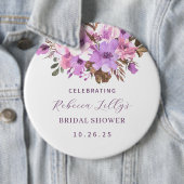 Elegant Floral Paper Ronde Button 6,0 Cm (In situ)