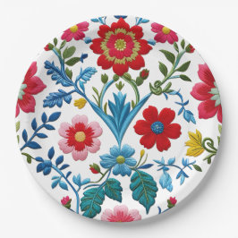 Elegant Floral Papieren Bordje