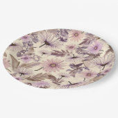 Elegant  Floral Papieren Bordje (Gekanteld)