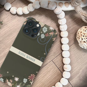 Elegant Floral Pas Naam Trendy aan Case-Mate iPhone Case