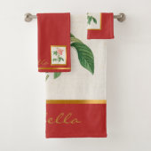 Elegant Floral past kleur en tekst aan Bad Handdoek (Insitu)