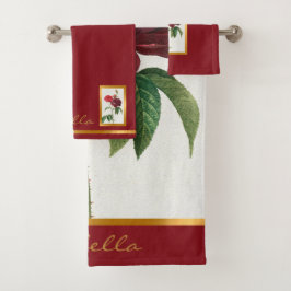 Elegant Floral past kleur en tekst aan Bad Handdoek