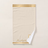 Elegant Floral past kleur en tekst aan Bad Handdoek (Handdoek)