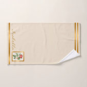 Elegant Floral past kleur en tekst aan Bad Handdoek (Handdoek)