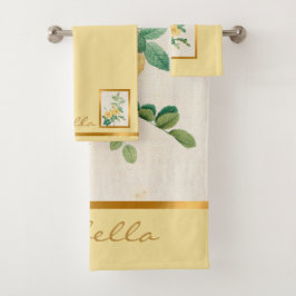 Elegant Floral past kleur en tekst aan Bad Handdoek