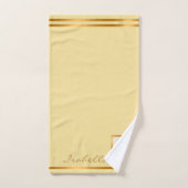 Elegant  Floral past kleur en tekst aan Bad Handdoek (Handdoek)