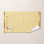 Elegant  Floral past kleur en tekst aan Bad Handdoek (Handdoek)