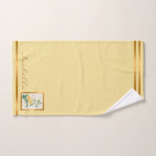 Elegant  Floral past kleur en tekst aan Bad Handdoek (Handdoek)