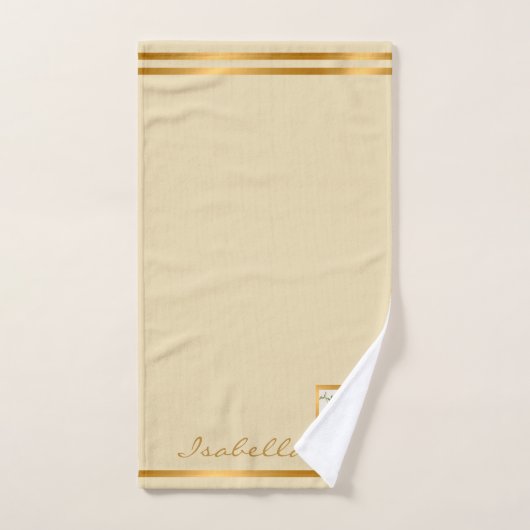 Elegant  Floral past kleur en tekst aan Bad Handdoek (Handdoek)