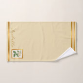 Elegant Floral past kleur en tekst aan Bad Handdoek (Handdoek)