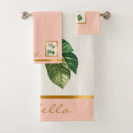 Elegant Floral past kleur en tekst aan Bad Handdoek