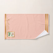 Elegant Floral past kleur en tekst aan Bad Handdoek (Handdoek)