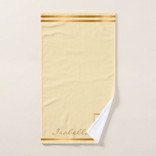 Elegant  Floral past kleur en tekst aan Bad Handdoek (Handdoek)