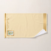 Elegant Floral past kleur en tekst aan Bad Handdoek (Handdoek)