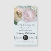 Elegant Floral Pastel Flowers Pink Blue Wedding (Voorkant)