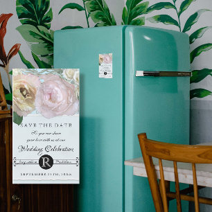 Elegant Floral Pastel Flowers Pink Blue Wedding