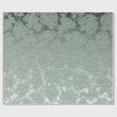Elegant Floral Pastel Sage Green Pattern Cadeaupapier (Vlak)