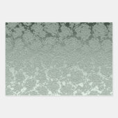 Elegant Floral Pastel Sage Green Pattern Inpakpapier Vel (Voorkant)