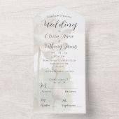 Elegant Floral Pastel Wedding All In One Uitnodiging (Binnen)